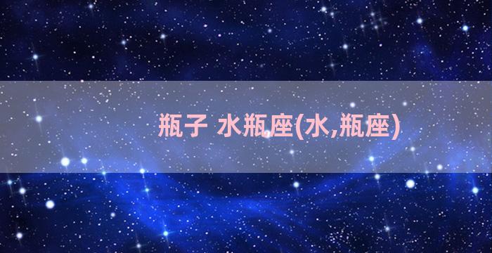 瓶子 水瓶座(水,瓶座)